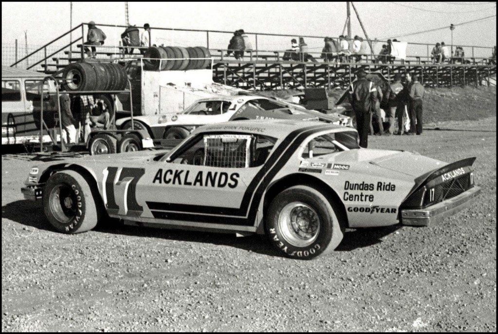 Stan Pokupec at Flamboro Speedway Courtesy of Brian Norton. Photo By Tex This is the Ex Scannell Castrol Camaro